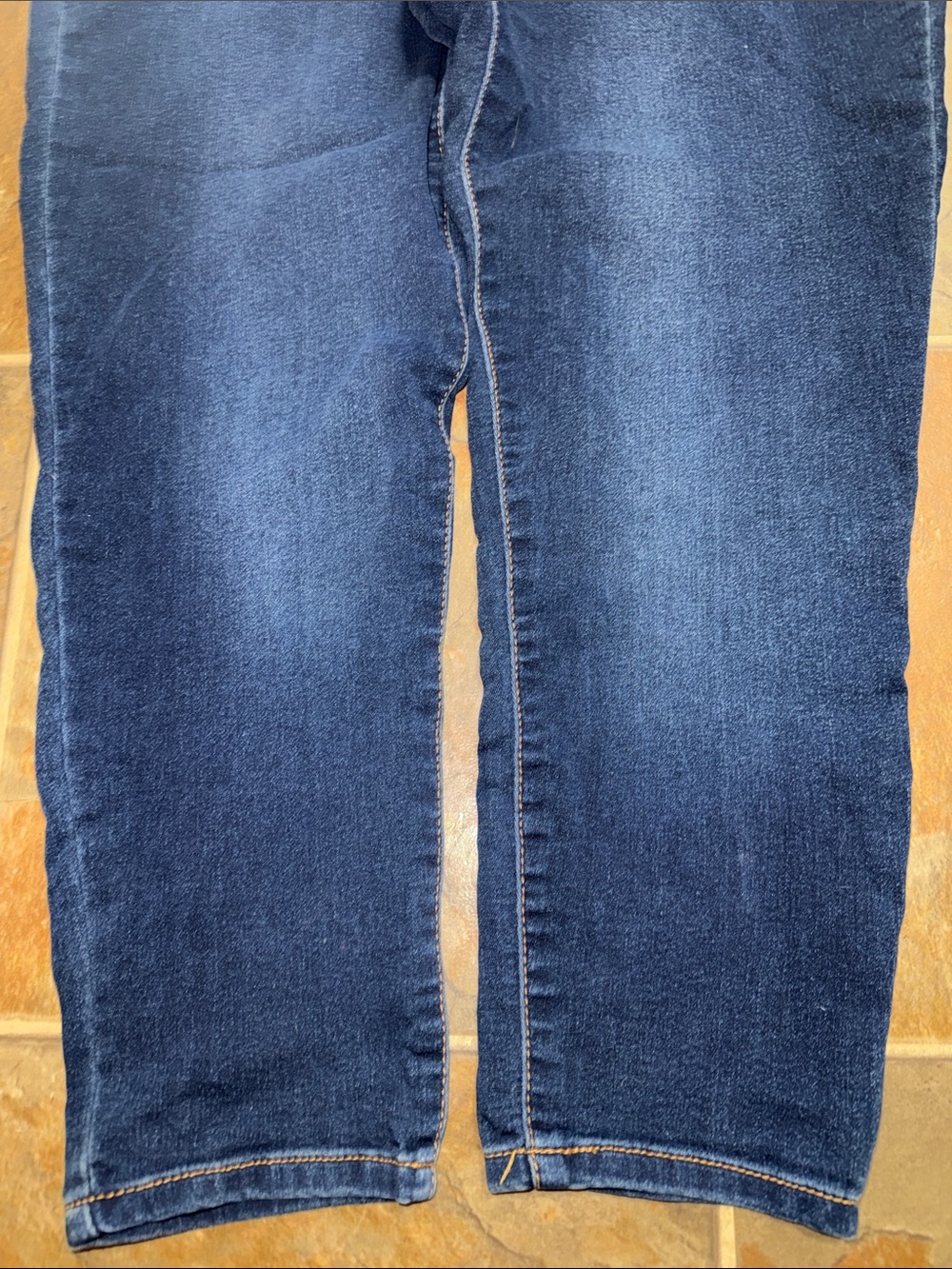 Nine West Dark Blue Stretch Heidi Pull On Skinny Cropped Jeans - Picture 4 of 9